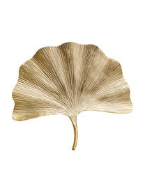 Dekoracja ścienna Ginkgo Leaf, Aluminium niklowane, Odcienie złotego, S 50 x W 44 cm