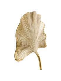 Wandobject Ginkgo Leaf, Vernikkeld aluminium, Goudkleurig, B 50 x H 44 cm