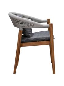 Krzesło ogrodowe z drewna akacjowego Malmö, 2 szt., Stelaż: drewno akacjowe, Czarny, ciemne drewno naturalne, S 60 x G 58 cm