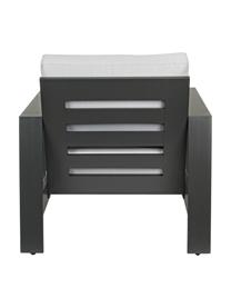 Outdoor loungeset Atlantic, 4-delig, Frame: gepoedercoat aluminium, Antraciet, lichtgrijs, Set met verschillende formaten