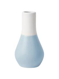 Malá váza z kameniny Pastell, 4 ks, Modrá, biela