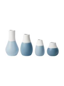 Petits vases Pastell, 4 élém., Tons bleus, blanc