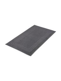 Eenkleurig badmat Gentle, 100% katoen, Donkergrijs, B 50 x L 80 cm