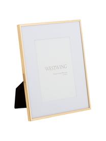 Bilderrahmen Memento mit Passepartout, Rahmen: Metall, hochglanz lackier, Front: Glas, spiegelnd, Goldfarben, 13 x 18 cm