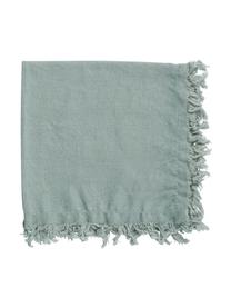 Serviette de table tissu verte sauge Nalia, 2 pièces, 100 % coton, Vert sauge, larg. 35 x long. 35 cm