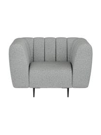 Sillón Shel, Tapizado: 100% poliéster con tacto , Asiento: muelles ondulados, espuma, Estructura: madera dura, madera bland, Patas: metal recubierto Alta res, Gris claro, An 110 x F 95 cm