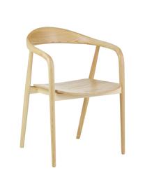 Krzesło z podłokietnikami z litego drewna Angelina, Brązowy, S 57 x G 57 cm