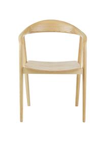 Krzesło z podłokietnikami z litego drewna Angelina, Brązowy, S 57 x G 57 cm