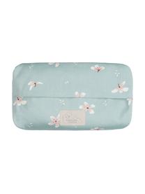 Housse pour lingettes humides coton bio Wildflower, Bleu ciel, couleur crème, rose