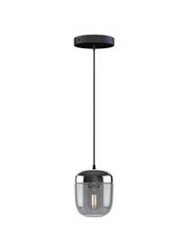 Petite suspension en verre gris Acorn, Gris, aluminium