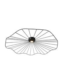 Grosse Dimmbare LED-Deckenleuchte Mesh, Lampenschirm: Metall, lackiert, Baldachin: Metall, lackiert, schwarz, Ø 75 x H 5 cm