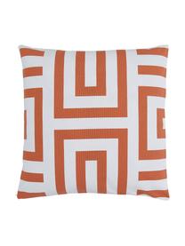 Poszewka na poduszkę Bram, 100% bawełna, Biały, pomarańczowy, S 45 x D 45 cm