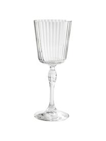 Wijnglazen America's Cocktail met groefstructuur, 4 stuks, Glas, Transparant, Ø 8 cm x H 20 cm, 240 ml