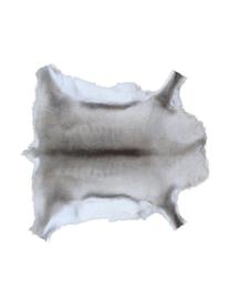 Afombra de piel de reno Marlen, Piel de reno, Tonos marrones, blanco, Piel de reno única 141, 75 x 115 cm