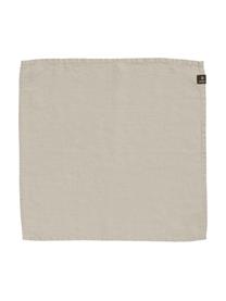 Serviettes de table pur lin Sunshine, 4 pièces, Blanc cendré