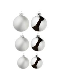 Weihnachtskugel-Set Nessa, 26-tlg., Glas, Silberfarben, Sondergrößen