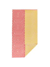 Serviette de plage Cloudburst, Rouge corail, jaune