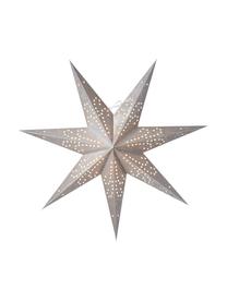Estrella artesanal Ludwig, Papel, Gris, plateado, Ø 60 cm
