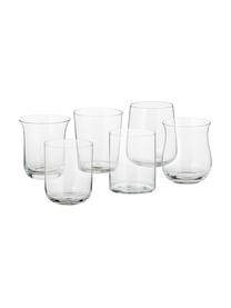 Mondgeblazen waterglazen Diseguale in verschillende vormen, 6 stuks, Mondgeblazen glas, Transparant, Ø 8 x H 10 cm, 200 ml