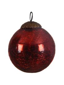 Kerstballen Craquele Ø 8 cm, 3 stuks, Rood, Ø 8 cm