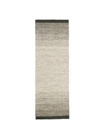 Tapis de couloir en laine tissé à la main, avec dégradé de couleur Lule, Vert foncé, beige