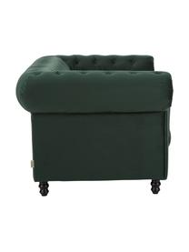 Zamatová pohovka Chesterfield Chester (2-miestna), Zamatová lesná zelená, Š 186 x H 94 cm