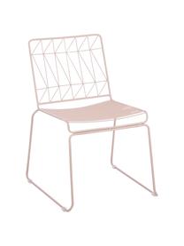 Chaise de balcon en métal Bueno, Rose