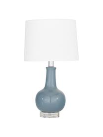 Keramická stolní lampa Brittany, Bílá, šedá, Ø 28 cm, V 48 cm