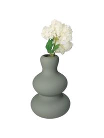 Vase en grès gris-vert Fine, Grès cérame, Vert-gris, Ø 14 x haut. 20 cm