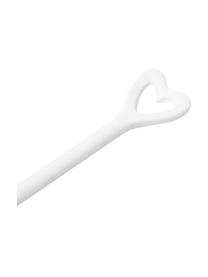 Porcelánová čajová lžička Heart, Glazovaný porcelán, Bílá, D 14 cm