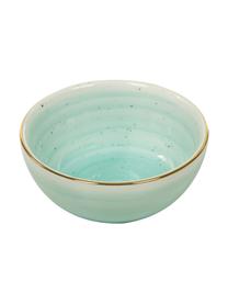 Bol artisanal en porcelaine Bella, 2 pièces, Bleu turquoise