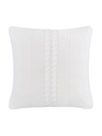 Housse de coussin 40x40 tricotée Lucas, Blanc