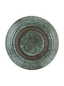 Platos postre Vingo, 2 uds., Cerámica de gres, Verde azulado, negro, Ø 22 cm