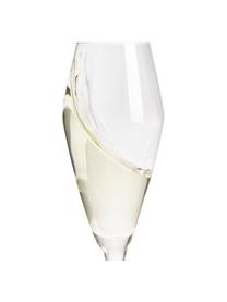 Flute champagne in vetro soffiato Ays 4 pz, Vetro, Trasparente, Ø 4 x Alt. 27 cm, 232 ml