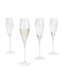 Flute champagne in vetro soffiato Ays 4 pz, Vetro, Trasparente, Ø 4 x Alt. 27 cm, 232 ml