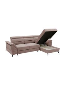 Sofa narożna z funkcją spania i miejscem do przechowywania Missouri, Tapicerka: 100% poliester, Beżowy, S 259 x G 164 cm