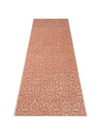 In- en outdoor loper Hatta in vintage look, 100% polypropyleen, Oranje rood, beige, 70 x 200 cm