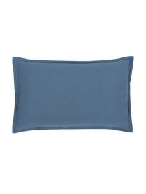 Housse de coussin en coton bleu Mads, 100 % coton, Bleu, larg. 30 x long. 50 cm