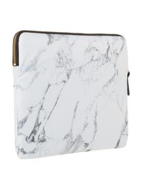 Pokrowiec na MacBook Pro 13 cali Marble, Pokrowiec: biały, marmurowy Nadruk: czarny ze złotą czcionką, S 34 x W 25 cm