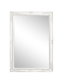 Miroir mural vintage bois blanc Miro, Blanc, larg. 72 x haut. 102 cm