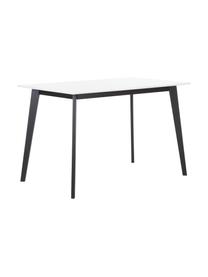 Bureau blanc style scandinave Vojens, Blanc, noir, larg. 120 x prof. 70 cm