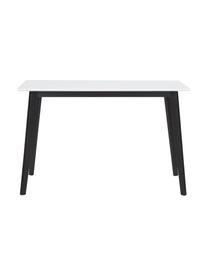 Escritorio Vojens, Tablero: tablero de fibras de dens, Patas: madera de caucho, Blanco, negro, An 120 x F 70 cm