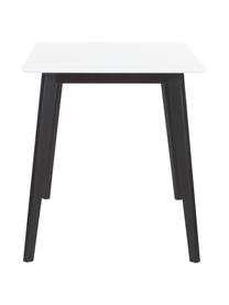 Escritorio Vojens, Tablero: tablero de fibras de dens, Patas: madera de caucho, Blanco, negro, An 120 x F 70 cm