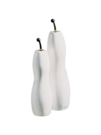 Distributeur porcelaine de vinaigre et d'huile Cuisine, Porcelaine, Blanc, Ø 6 x haut. 30 cm