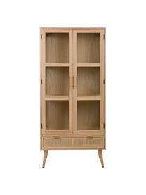 Vitrine en bois Cayetana, Bois clair, larg. 72 x haut. 159 cm