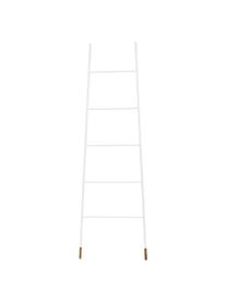 Wieszak na ręczniki w kształcie drabiny Rack Ladder, Nogi: drewno kauczukowe lakiero, Biały, S 54 x W 175 cm