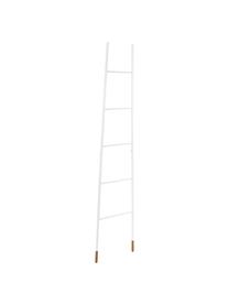 Wieszak na ręczniki w kształcie drabiny Rack Ladder, Nogi: drewno kauczukowe lakiero, Biały, S 54 x W 175 cm