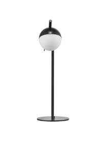 Lampa biurkowa ze szkła opalowego Contina, Biały, czarny, S 15 x W 49 cm