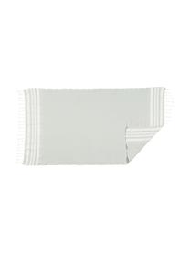 Lot de serviettes de bain légère Hamptons, 3 élém., Vert menthe, blanc