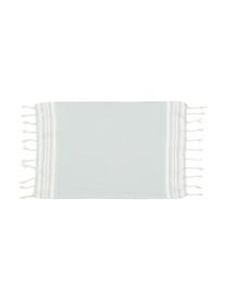 Lot de serviettes de bain légère Hamptons, 3 élém., Vert menthe, blanc